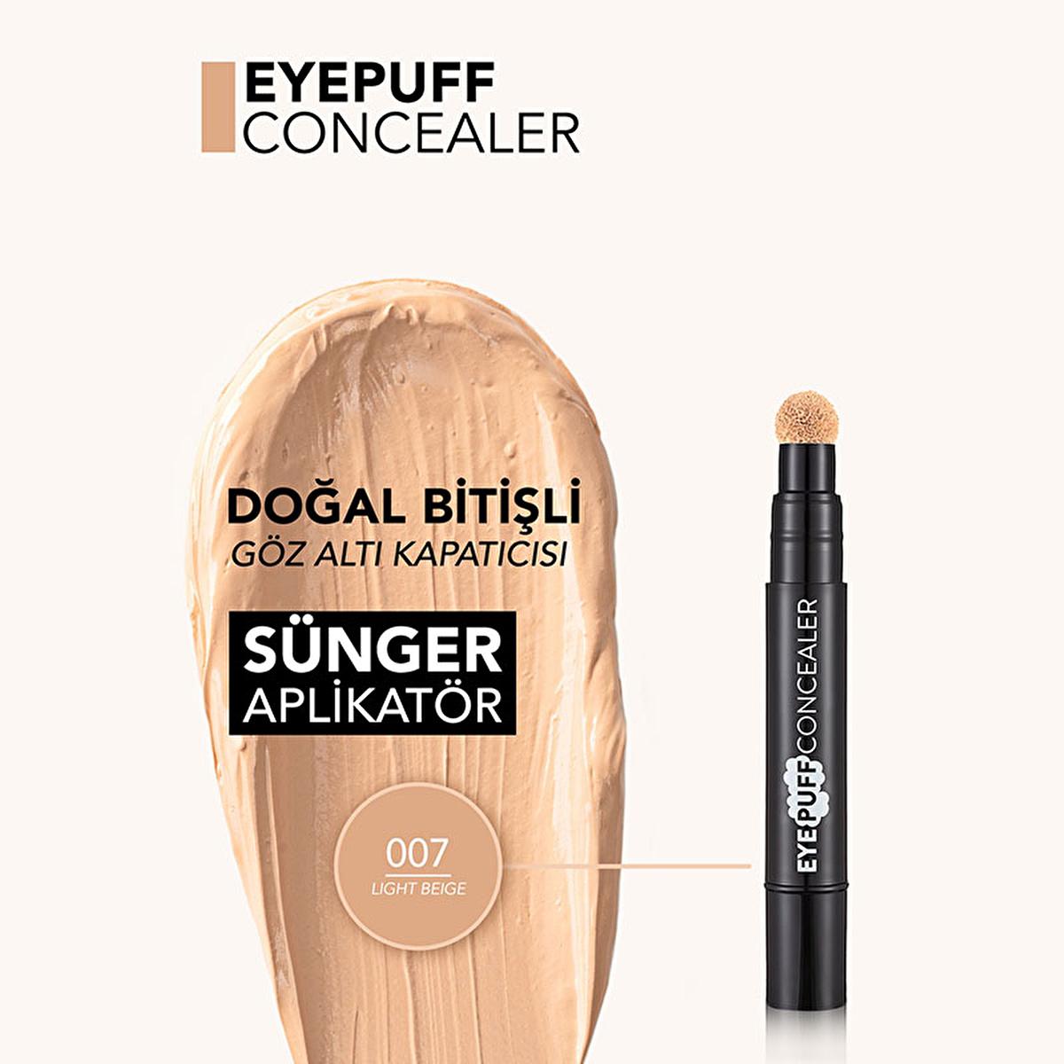 Flormar Concealer - Eye Puff Concealer with Sponge Applicator, Light Beige, Cold Undertone Flormar Eye Puff Concealer - Light Beige, Cold Undertone Concealer, Eye Concealer, Under Eye Concealer, Flormar Concealer, Light Beige Concealer, Cold Undertone Concealer, Makeup, Cosmetics, Beauty Products, Dark Circle Concealer, Natural Finish, Creamy Concealer, Sponge Applicator, Anti-Acne, Sensitive Skin Friendly