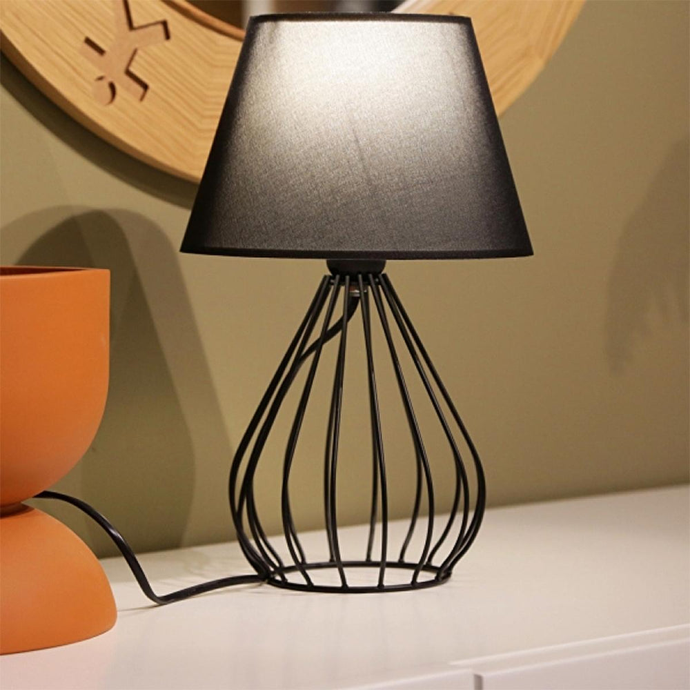 Homing Metal Table Lamp with Fabric Shade, E27 Socket, Adjustable Cord - LED Compatible - view 2