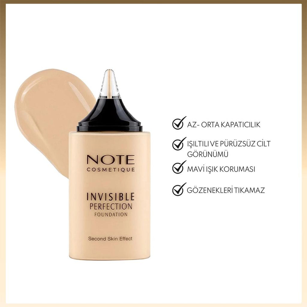 Note Invisible Perfection Foundation 100 Yellow Undertone