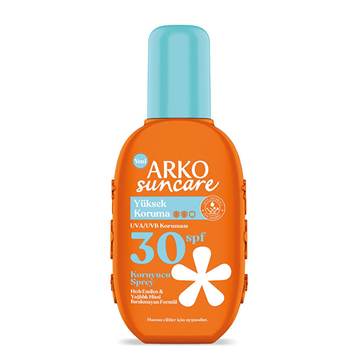 Arko Sun Care SPF 30 Sunscreen Spray: UVA/UVB Protection, Water Resistant, Reef Safe - Protect Sensitive Skin Arko SPF 30 Sunscreen Spray: UVA/UVB Protection, Reef Safe sunscreen SPF 30, sunscreen spray, UVA UVB protection, sensitive skin sunscreen, water resistant sunscreen, reef safe sunscreen, ocean friendly sunscreen, sun protection, dermatologically tested sunscreen, sunblock, sun screen, sun protection spray, broad spectrum sunscreen, non greasy sunscreen, moisturizing sunscreen, coral reef safe, chem
