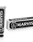 marvis licorice flavored toothpaste 85ml, marvis toothpaste packaging, close-up of marvis licorice toothpaste Marvis Licorice Flavored Toothpaste - 85 ml Marvis Licorice Toothpaste - 85ml Flavor Delight marvis, licorice-toothpaste, adult-toothpaste, flavored-toothpaste, tooth-care, whitening-toothpaste, fresh-breath, premium-toothpaste, gel-toothpaste, ai-generated