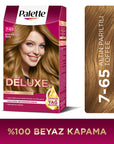 Palette Deluxe Golden Toffee Hair Dye 7-65 - Long-Lasting Nourishing Hair Color Palette Deluxe Golden Toffee Hair Dye - Long-Lasting hair dye, long-lasting hair color, nourishing hair dye, golden toffee hair color, Palette Deluxe hair dye, hair care, hair coloring, cosmetic, beauty product, long-lasting hair dye, nourishing hair care