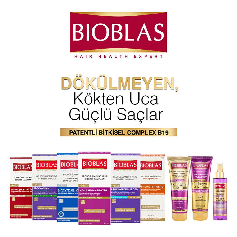 Bioblas Collagen & Keratin Hair Care Cream - Nourishes Fine Hair, Adds Volume & Shine - 8.45 fl oz - view 2