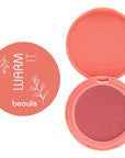 Beaulis Cream Blush - Natural Makeup, Long-Lasting, Easy Application - Warm It Krem Allık 558 Hot Coral - view 2