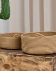 Coco Clementine 2-Piece Jute Storage Baskets Set - Eco-Friendly Home Organization Solution - view 4