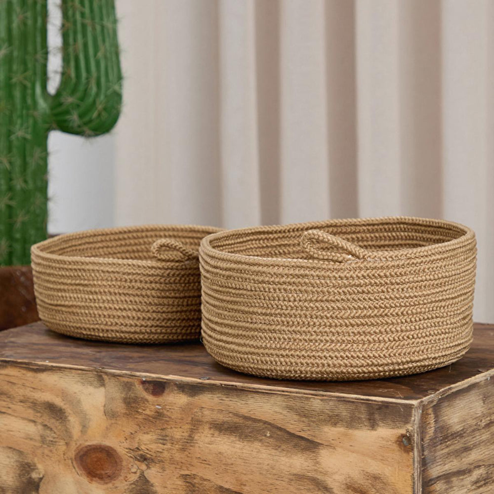 Coco Clementine 2-Piece Jute Storage Baskets Set - Eco-Friendly Home Organization Solution - view 4