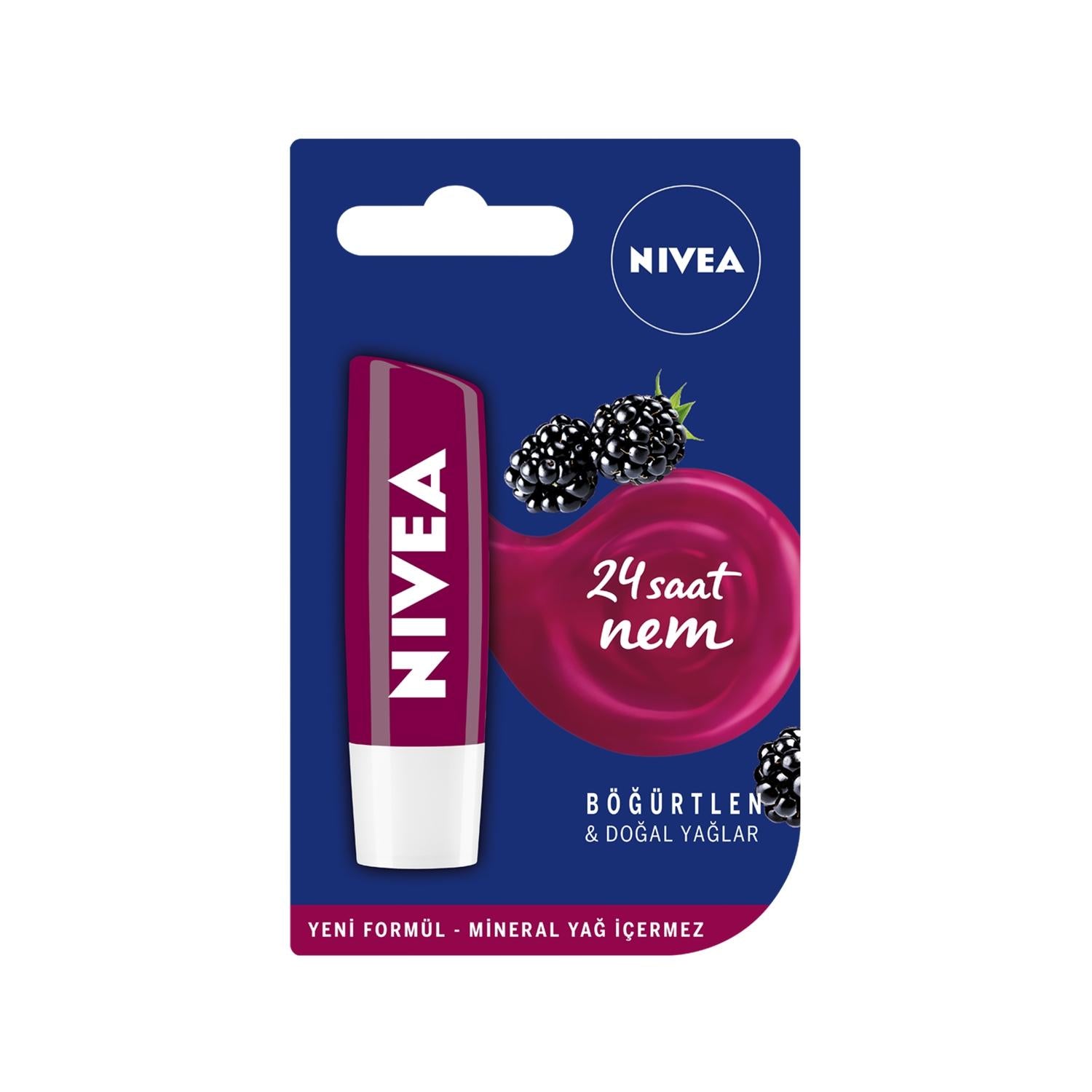 Nivea Lip Care Cream - Moisturizing Böğürtlen Lip Balm for Dry Lips, 4.8g Nivea Lip Care Cream - Moisturizing & Protective Lip Balm Nivea lip balm, lip care cream, moisturizing lip balm, Nivea Böğürtlen Dudak Bakım Kremi, lip care products, dry lip solution, lip moisturizer, personal care, Nivea brand, Böğürtlen lip balm, compact lip care