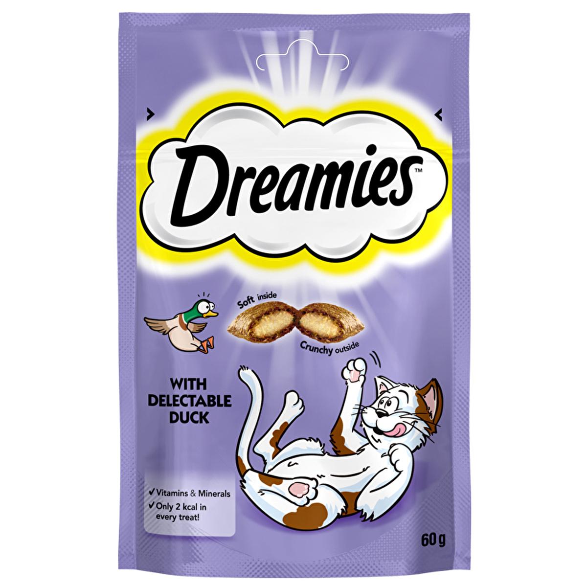 Dreamies Duck Flavored Cat Treats - Soft & Crunchy, Nutritious Reward for Cats Dreamies Duck Flavored Cat Treats - Healthy & Tasty cat treats, duck flavored cat treats, healthy cat snacks, complementary cat food, nutritious cat rewards, cat food, pet treats, feline nutrition, cat health, duck flavored snacks