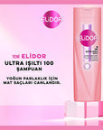 Elidor Ultra Shine Hair Care Shampoo - 100 Hours of 5x More Shine, Intensive Nourishment for Damaged Hair Elidor Ultra Shine Shampoo for Damaged Hair - 100Hrs Shine Hair care shampoo, Elidor Ultra Shine, Intensive hair nourishment, Shampoo for damaged hair, Long-lasting hair shine, Hair nourishment, Damaged hair care, Shine enhancement, Hair health, Elidor, Ultra Shine series, Hair care routine, Nourishing shampoo, Salon quality hair, Healthy hair, Hair repair, Color protected hair, Heat styling protection
