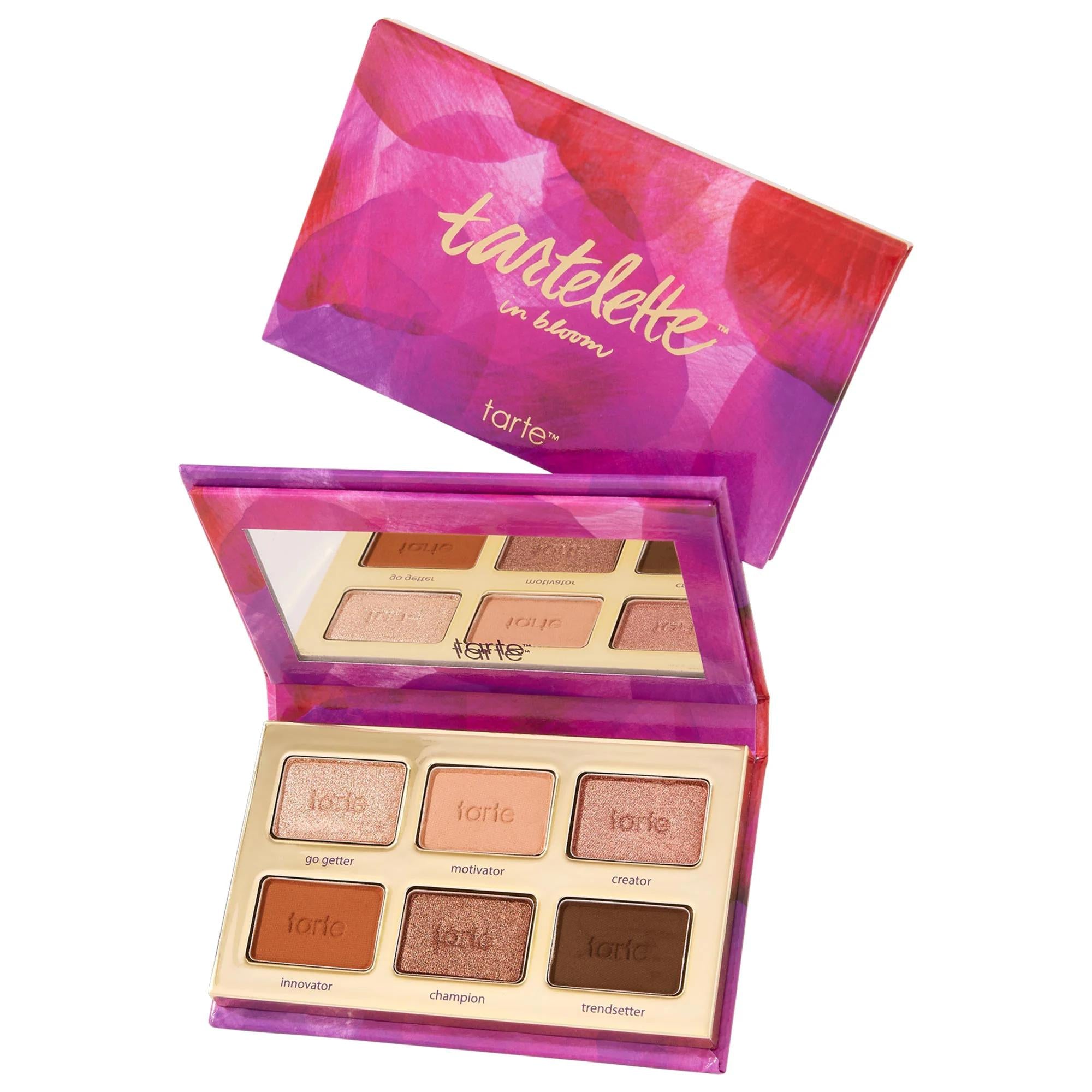 Tarte Mini Tartelette™ In Bloom Amazonian Clay Eyeshadow Palette - Neutral & Bronze Shades, Cruelty-Free, Portable Makeup Tarte Mini Eyeshadow Palette - Neutral & Bronze Shades mini eyeshadow palette, neutral eyeshadows, bronze eyeshadows, cruelty-free makeup, Amazonian clay eyeshadow, portable makeup, everyday eye makeup, clean beauty, paraben-free, dermatologist tested, compact eyeshadow palette, Tartelette In Bloom, makeup for sensitive skin