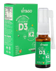 Vitago Vegan Vitamin D3 & K2 Spray: Plant-Based, High Absorption - Bone Health, Immune Support, Easy-Use Drops for Adults & Children (0.68 fl oz) Vitago Vegan D3 & K2: Plant-Based Vitamin for Bone & Immune Health Vitamin D3 supplement, Vitamin K2 supplement, Plant-based Vitamin D3, Vegan Vitamin D3 K2, Natto Vitamin K2 MK-7, Vitamin D3 spray, Vitamin D3 drops, Bone health supplement, Immune support vitamins, Children's Vitamin D3, Vitamin D3, Vitamin K2, vegan vitamin, plant based supplement, bone health, i