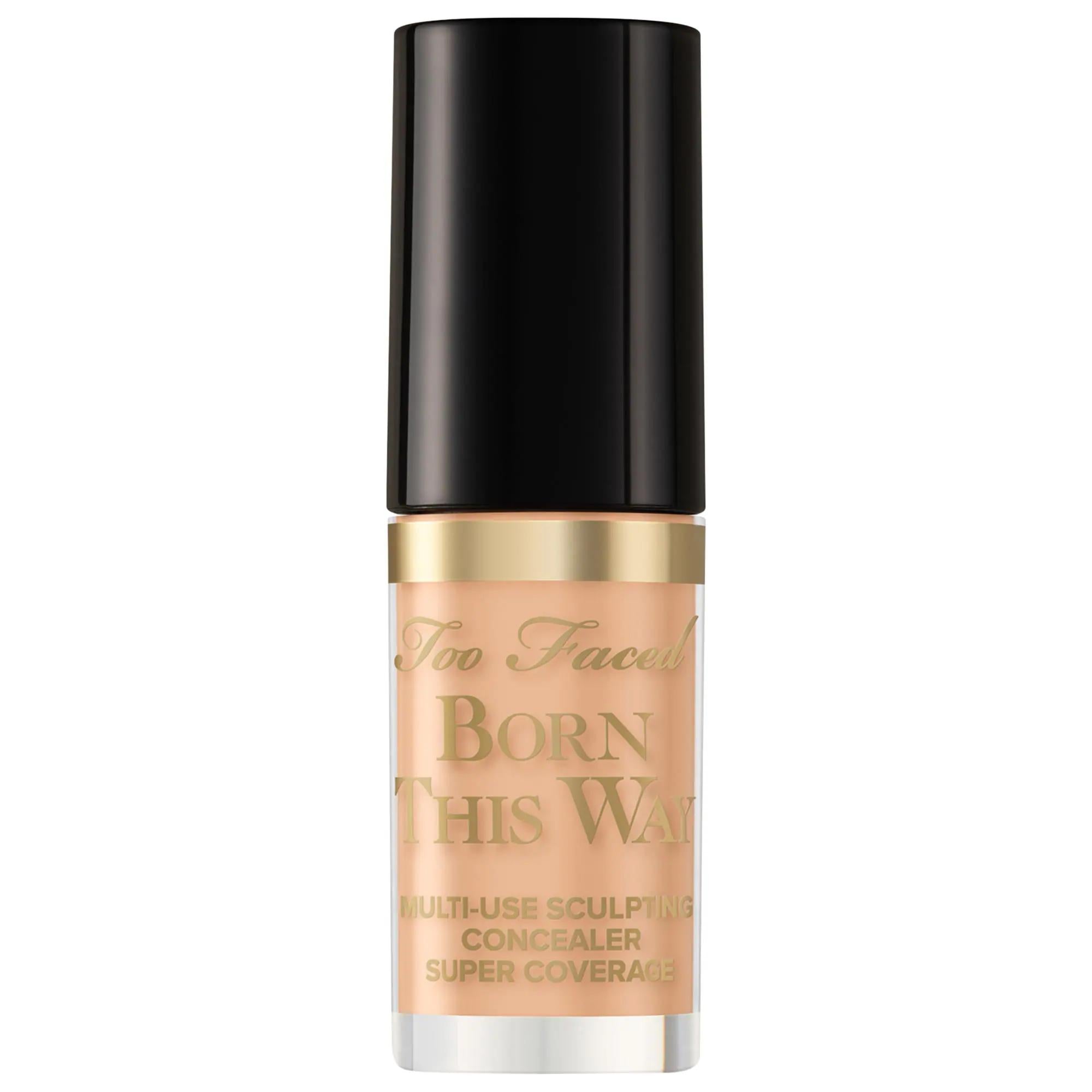 Too Faced Born This Way Super Coverage Multi-Use Concealer - Full-Coverage, Hydrating, Vegan & Cruelty-Free Makeup Too Faced Born This Way Concealer - Full-Coverage, Hydrating & Vegan full-coverage concealer, hydrating concealer, vegan concealer, cruelty-free concealer, multi-use concealer, Too Faced, Born This Way, makeup, cosmetics, face makeup, concealer, contouring, highlighting, retouching, liquid concealer, natural finish, weightless makeup, long-lasting concealer, customizable coverage, ethical beaut