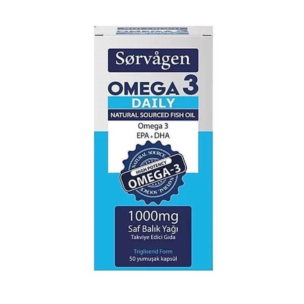 Sorvagen Omega-3 Fish Oil Supplement 1000mg - Heart Health & Brain Support - 50 Capsules Sorvagen Omega-3 1000mg - Heart, Brain & Vision Support Omega-3 supplement, Fish oil capsules, EPA and DHA supplement, Heart health support, Brain function and vision support, Omega-3 fatty acids, Dietary supplement, Health and wellness, Sorvagen, Gluten-free supplements, Triglyceride form Omega-3, Pure fish oil, Cardiovascular health, Cognitive function support, Eye health supplement