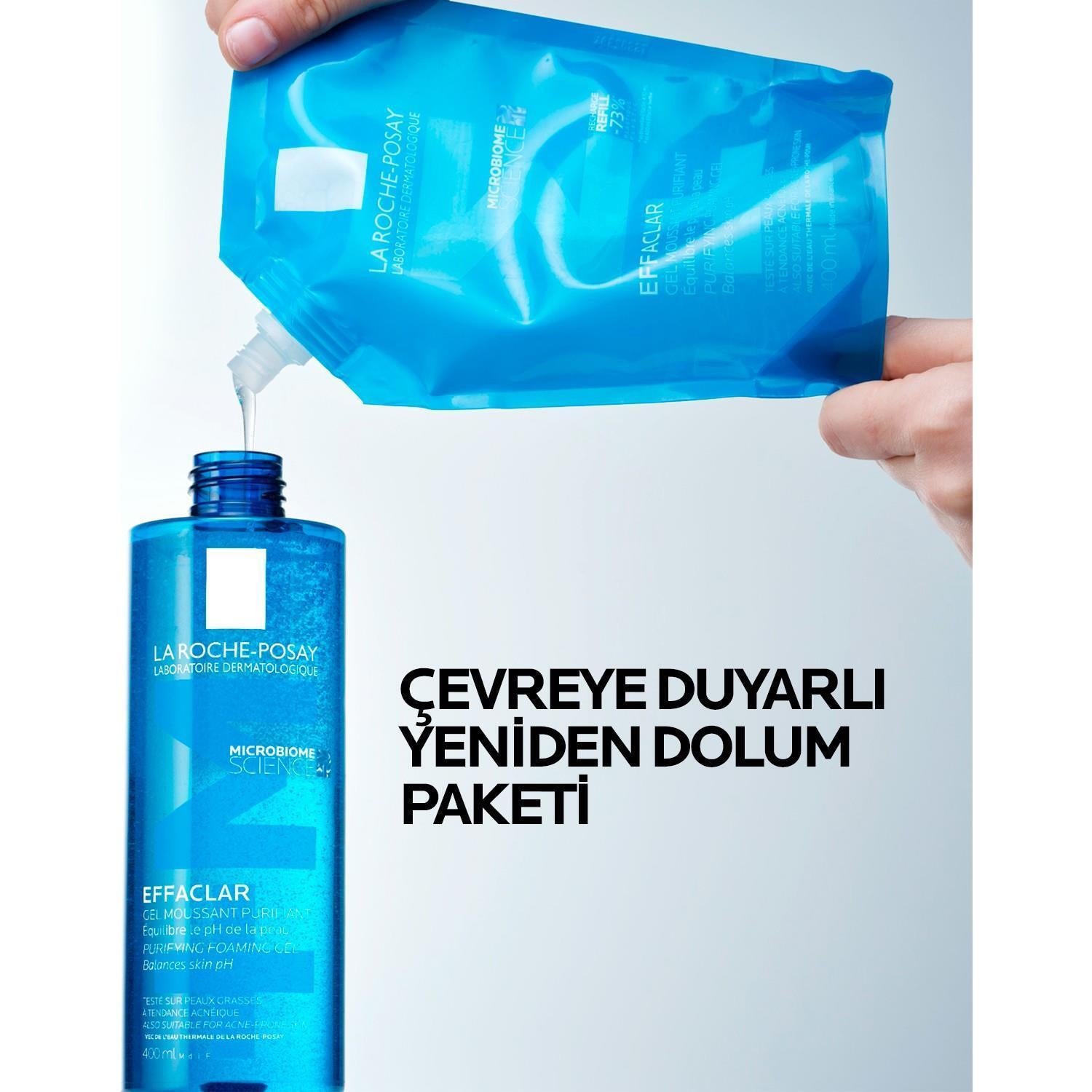 La Roche Posay Effaclar Gel 400ml Refill - Gentle Facial Cleansing for Acne-Prone Skin La Roche Posay Effaclar Gel 400ml - Acne Skin Cleanser La Roche Posay Effaclar Gel, Facial Cleansing Gel for Acne-Prone Skin, Dermatologist-Recommended Skincare, Acne Treatment Cleanser, Large Size Facial Cleanser Refill, Skincare for Acne, Gentle Facial Cleanser, Acne Prone Skin Care, Dermatologically Tested Products, Refill Facial Cleanser
