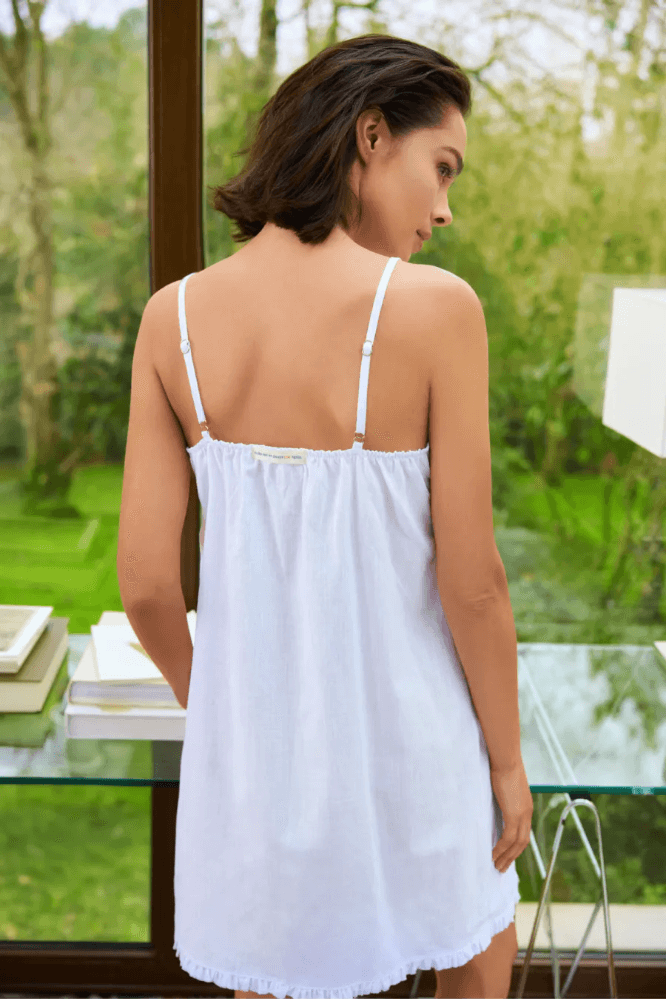 Zeyland 114 Strappy Ribbed Dress White Soft Loungewear