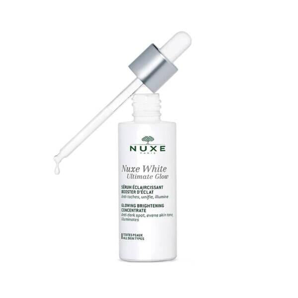 Nuxe White Ultimate Glow Vitamin C Serum: Brighten, Even Skin Tone & Boost Radiance with Hyaluronic & Salicylic Acid - 30ml Nuxe Vit C Serum: Brighten Skin, Even Tone, Ultimate Glow Vitamin C serum, skin brightening serum, even skin tone serum, Nuxe White Ultimate Glow, hyaluronic acid serum, salicylic acid serum, radiance boosting serum, skin smoothing serum, serum for hyperpigmentation, glowing skin serum, vitamin c, brightening, even skin tone, radiance, hyaluronic acid, salicylic acid, hyperpigmentation