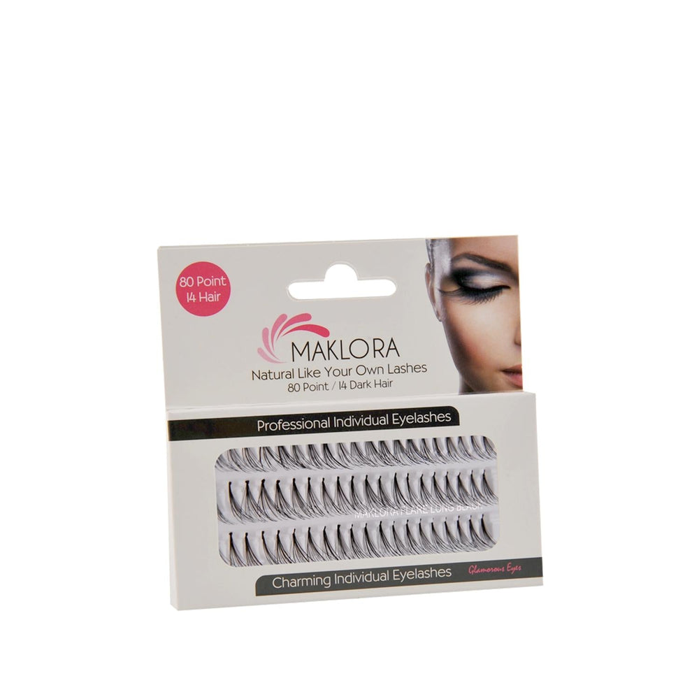 Maklora Natural 80-Piece Individual Lashes Medium - Individual False Lashes for Enhanced Eye Makeup - image 2