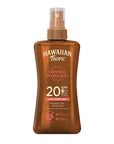 Hawaiian Tropic Glowing Protection SPF20 Sunscreen Oil: Tan & Moisturize with UVA/UVB Protection Hawaiian Tropic SPF20 Sunscreen Oil: Tan & Protect sunscreen oil, SPF20 sunscreen, Hawaiian Tropic sunscreen, vegan sunscreen, bronzing sunscreen oil, water resistant sunscreen, sun protection oil, UVA UVB protection sunscreen, sun protection, tanning oil, tanning, coconut oil, aloe vera, tropical flower extracts, moisturizing sunscreen, non-greasy sunscreen, water resistant, vegan, recycled packaging, eco-frien