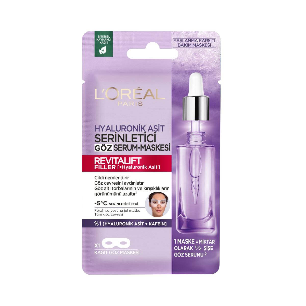 Loreal Paris Revitalift Filler Hyaluronic Acid Cooling Eye Serum Mask - Anti-Aging, Hydrating Sheet Mask for Dark Circles and Fine Lines Loreal Paris Revitalift Eye Serum Mask - Anti-Aging & Hydrating Loreal Paris Revitalift, Eye Serum Mask, Anti-aging, Hyaluronic Acid, Cooling Eye Mask, Sheet Mask for Eyes, Dark Circle Reduction, Hydrating Eye Mask, Skincare, Eye Care, Beauty Products, Anti-Aging Skincare, Eye Serum, Cooling Mask, Revitalift Filler, Paris Skincare