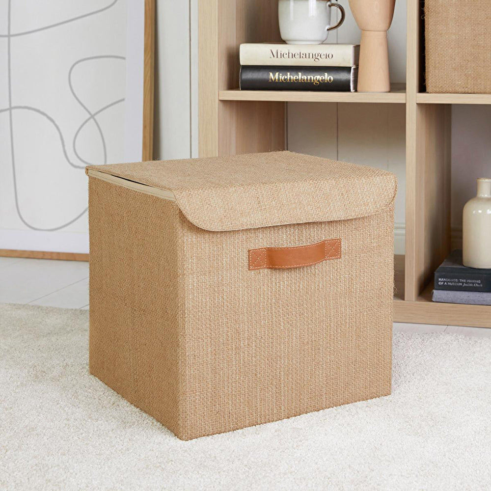 Ocean Home Jute Storage Box with Lid - Stylish Decorative Box for Organizing and Storing Items - view 6