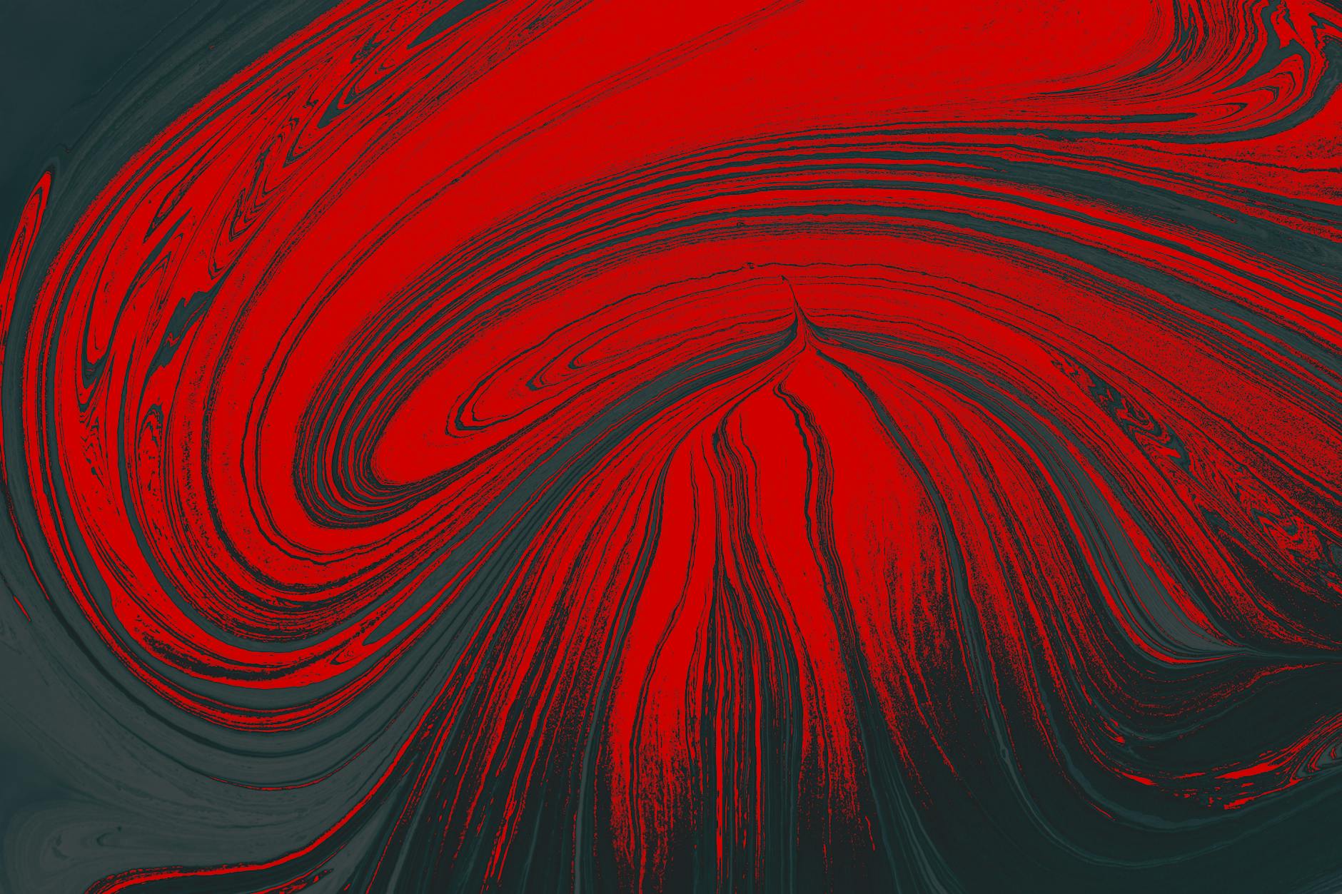 Vivid red and black marbled pattern, perfect for creative and artistic backgrounds.