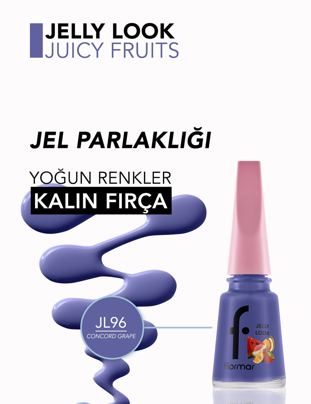 Flormar Juicy Fruits Jelly Look High-Shine Nail Polish