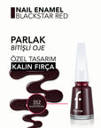 Flormar Nail Enamel Intense Pigmented Polish 352 Blackstar Red | 10ml - view 5
