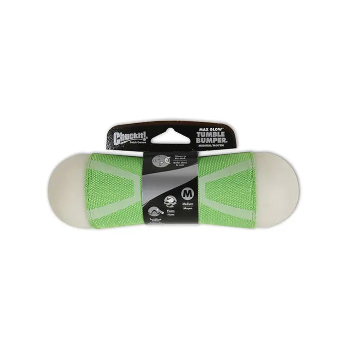 Chuckit Tumble Bumper Max Glow Light-Up Dog Toy Medium