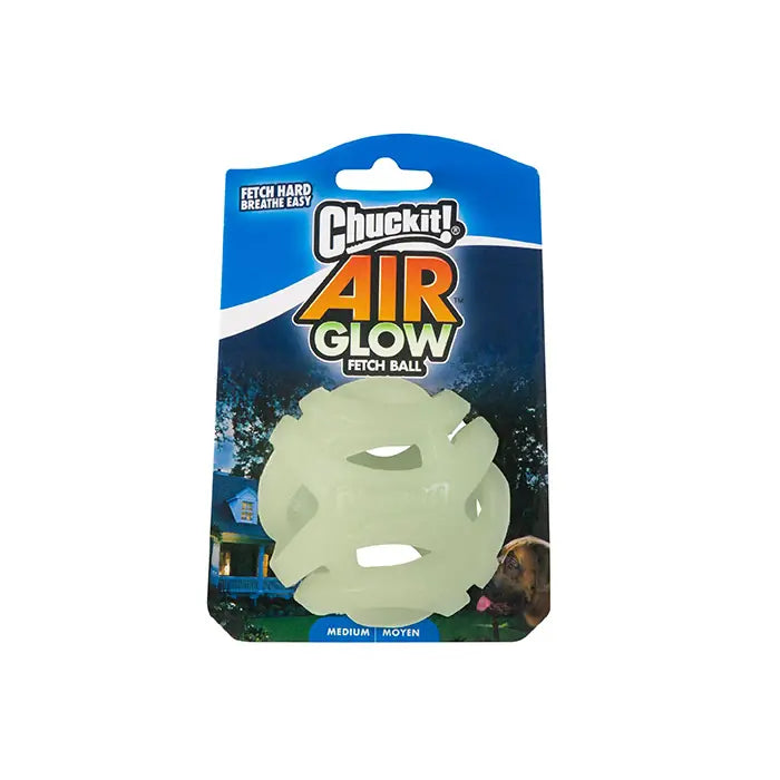 Chuckit! Max Glow Air Fetch Ball Glow-in-the-Dark Toy Medium