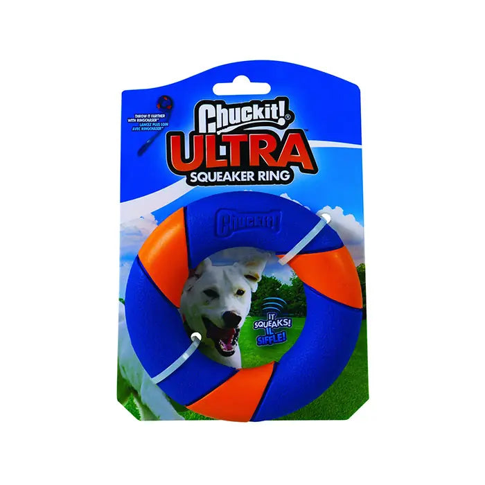 Chuckit Ultra Squeaker Ring Dog Toy with Sound