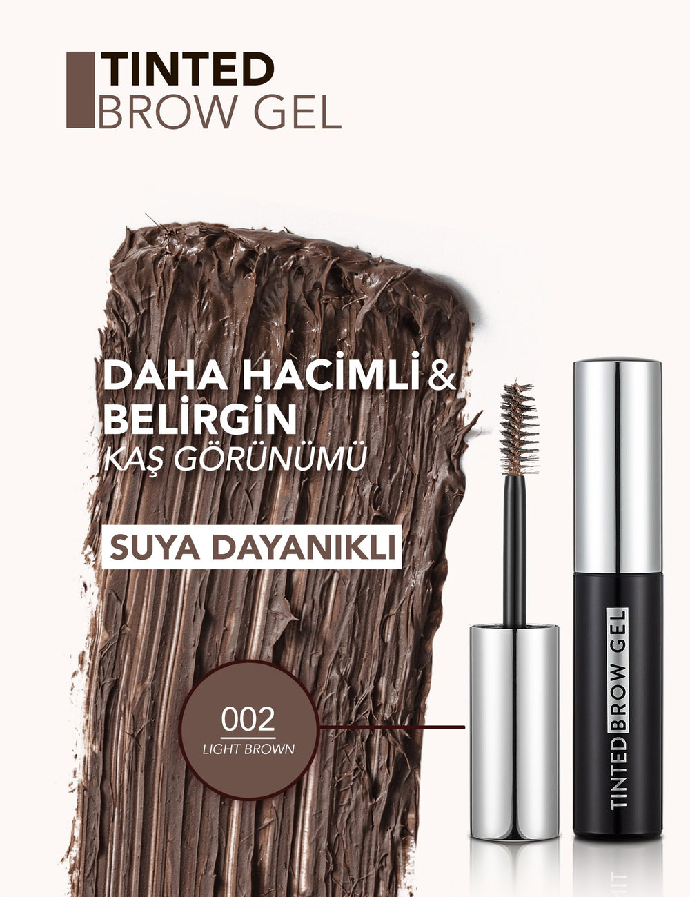 Flormar Tinted Brow Gel Waterproof Semi-Transparent Mascara