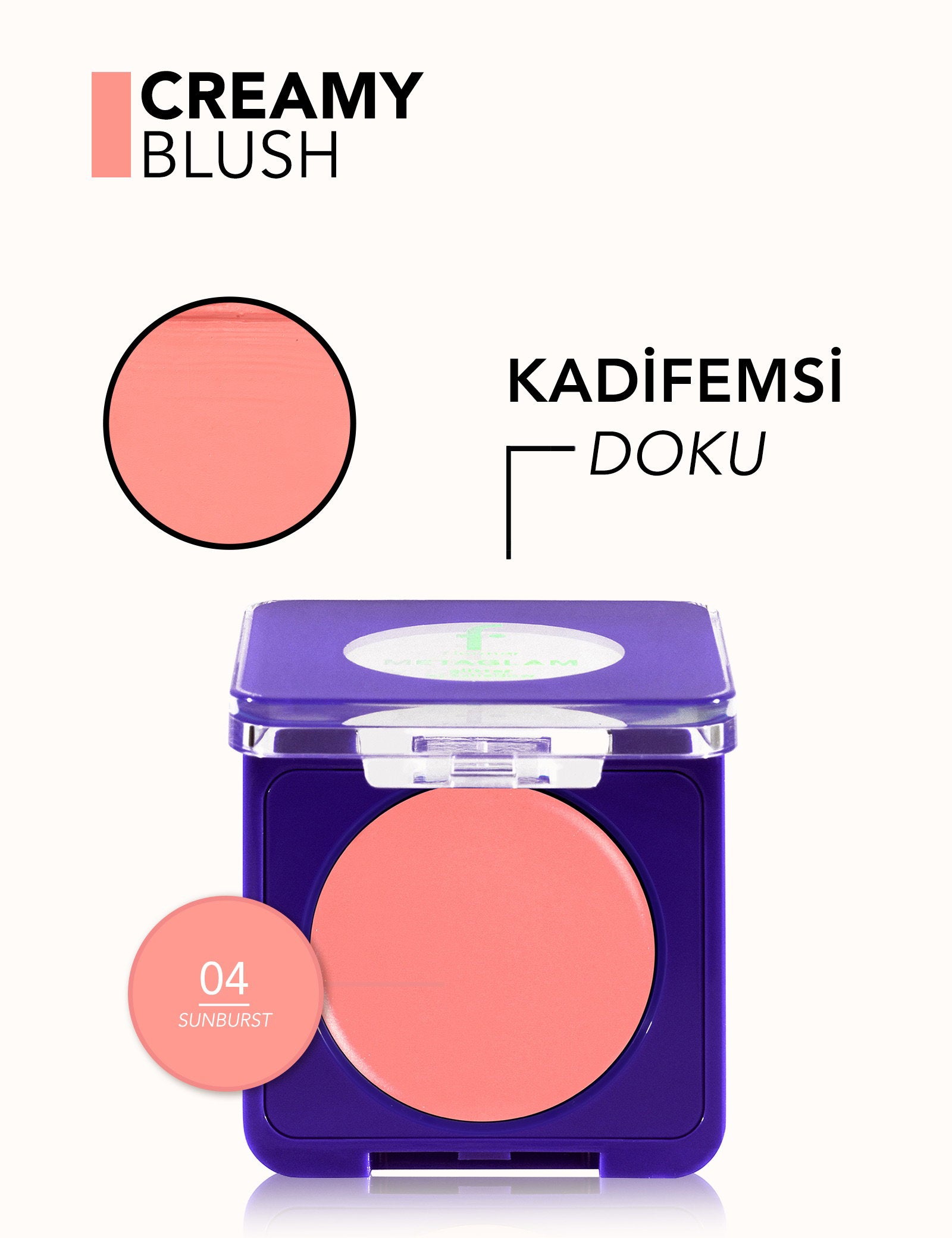 Flormar Metaglam Matte Creamy Compact Blush 10g