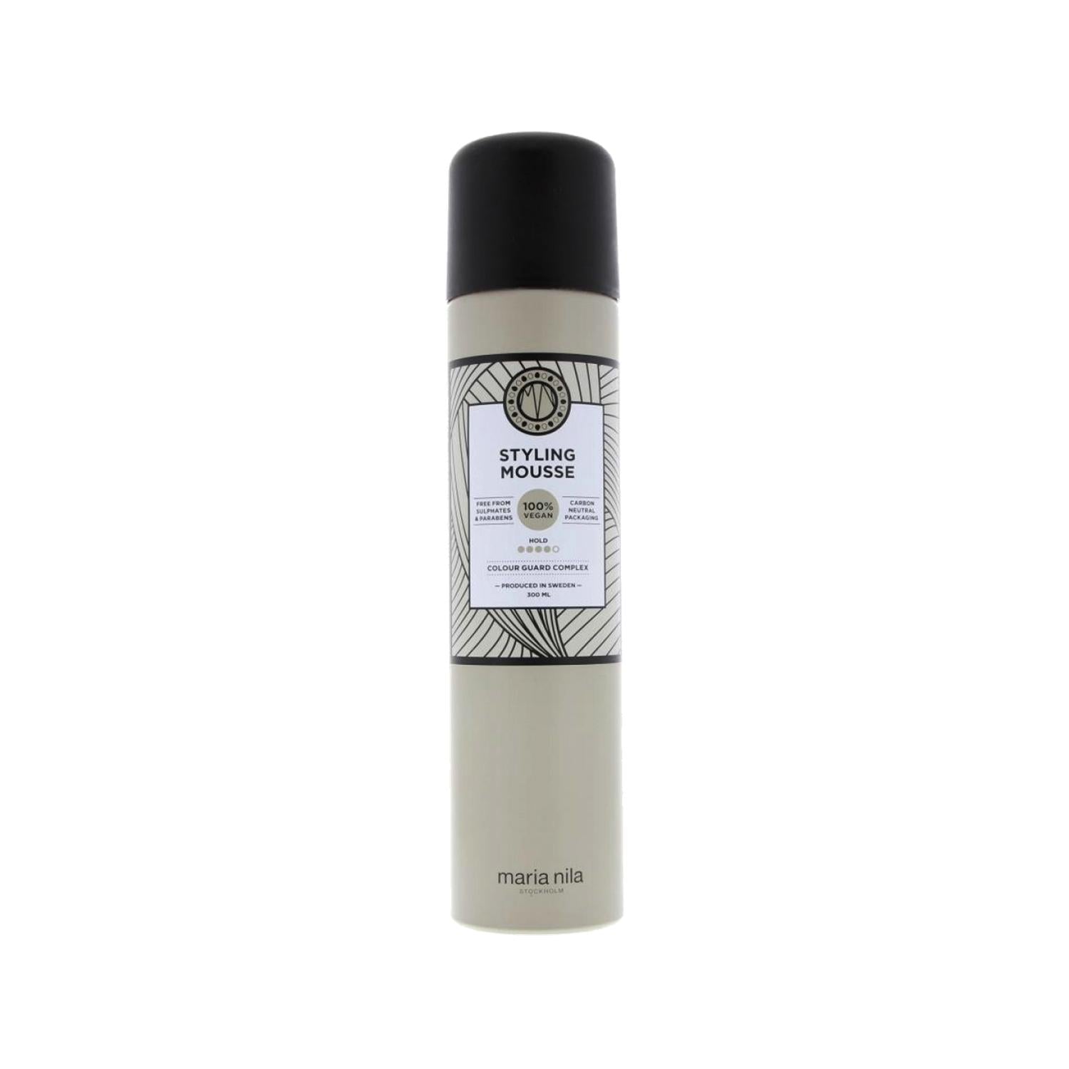 Maria Nila Hair Styling Mousse Şekillendirici Köpük 300 ml - Adds Texture, Hold, and Manageability Maria Nila Styling Mousse 300 ml - Best Hair Texture & Hold Hair Styling Mousse, Maria Nila Styling Mousse, Şekillendirici Köpük, Hair styling products, 300 ml hair mousse, hair care, styling products, hair texture, hair hold, manageability, Maria Nila hair products