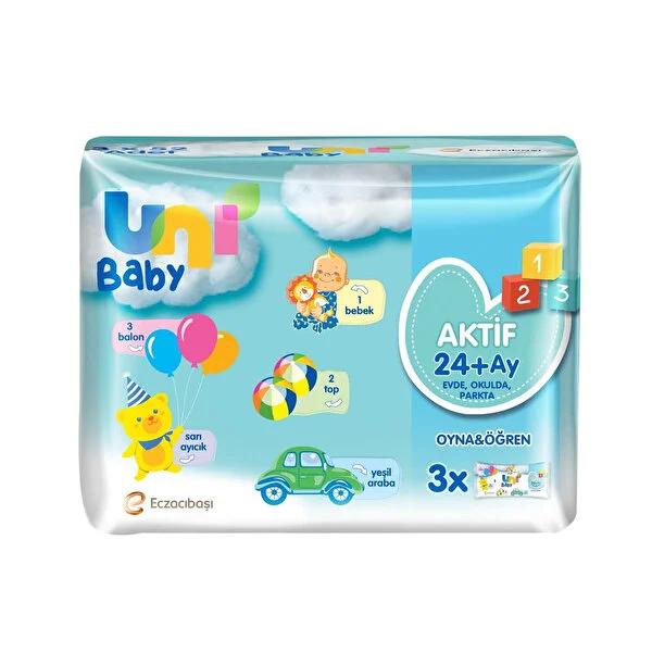 Uni Baby Wipes Islak Havlu Oyna&Öğren 3x52'li - Gentle, Educational Baby Wipes for Sensitive Skin Uni Baby Wipes - Gentle & Educational baby wipes, organic baby wipes, alcohol-free baby wipes, paraben-free baby wipes, educational baby products, gentle baby care, sensitive skin baby products, Caldendula-infused wipes, soft texture wipes, baby care essentials, new mom essentials, baby gifts