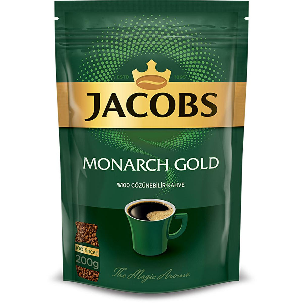 Jacobs Monarch Instant Coffee 200g - Rich Flavor, Convenient Soluble Coffee Blend - Food & Candy