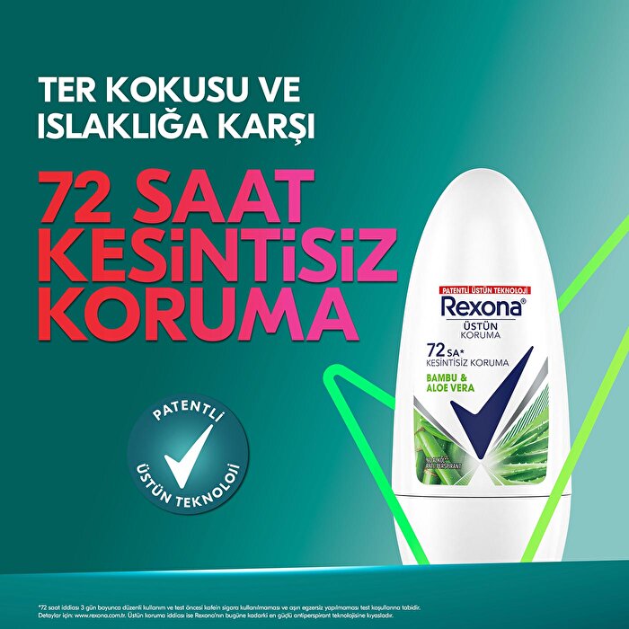 Rexona Bamboo & Aloe Vera Roll On Deodorant 50ml - 72 Hour Protection | Women's Care - view 3
