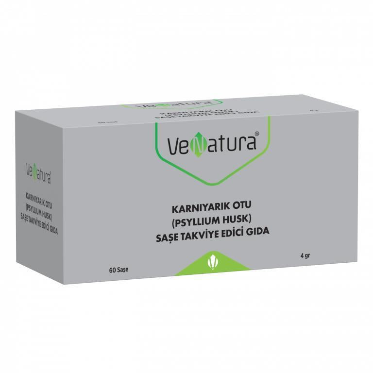 VeNatura Psyllium Husk Dietary Supplement - Natural Digestive Health Support with 60 Sachets - Vitamin & Supplement