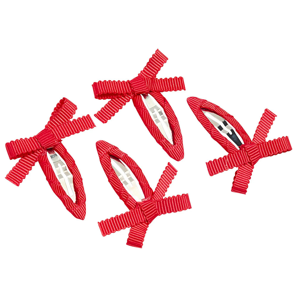 Bow Snap Hair Clips by Bow Beauty - 4-Pack Metal Hair Accessories for Versatile Styling, Lead/Nickel-Free, Eco-Friendly Bow Snap Hair Clips - Eco-Friendly 4-Pack Hair Accessories hair clips, bow hair clips, metal snap hair clips, sustainable hair accessories, decorative hair clips, eco-friendly hair products, hair styling tools, accessories for curly hair, gifts for her, hair care accessories, lead-free hair clips, nickel-free hair clips, sustainable beauty products, responsible fashion, hair styling access