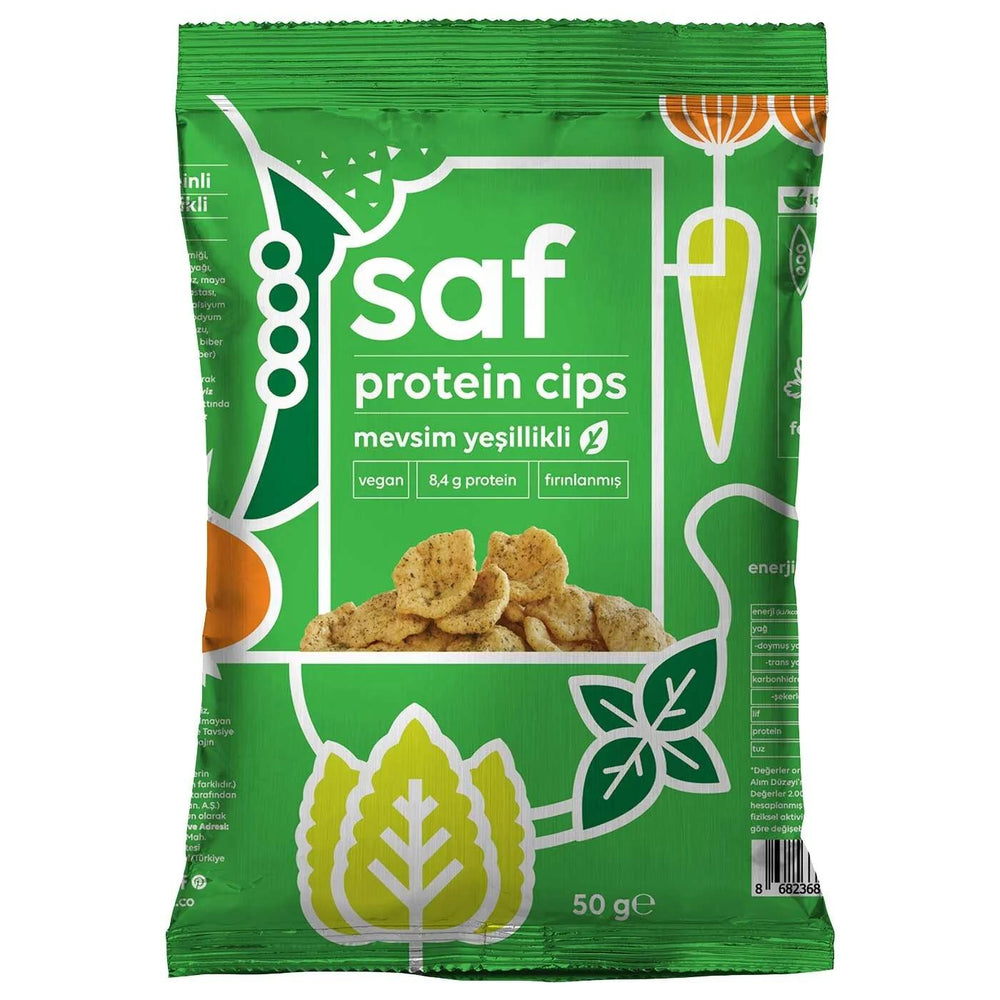 Saf Nutrition Seasonal Greens Protein Chips High Fiber Snack 50g