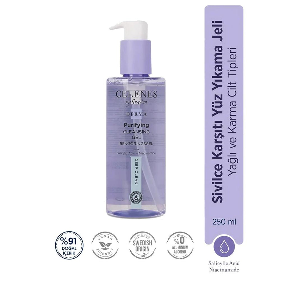 Celenes Derma Face Yıkama Gel Acne Anti- 250 ml