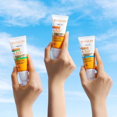 Bioxcin Sunscreen for Skin Prone to Spots - SPF 50+, Anti-Aging, Non-Greasy, Water-Resistant - Ideal for Sensitive Skin Bioxcin SPF 50+ Sunscreen for Sensitive Skin sunscreen for sensitive skin, SPF 50+ sunscreen, anti-spot skincare, UVA and UVB protection, non-comedogenic sunscreen, skincare for hyperpigmentation, dry touch sunscreen, water-resistant sunscreen, Bioxcin, sun care, skin protection, anti-aging skincare