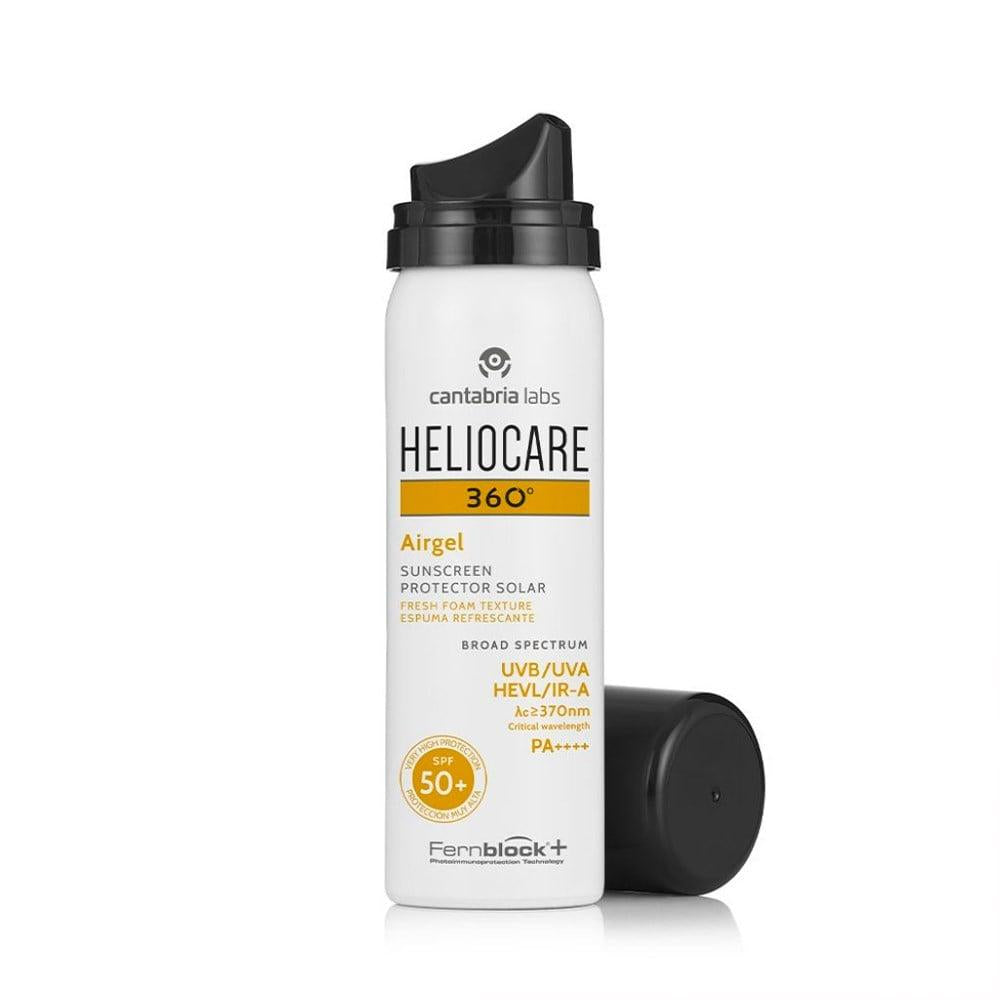 heliocare 360 airgel sunscreen gel front view, heliocare 360 airgel sunscreen gel packaging, heliocare 360 airgel sunscreen gel application Heliocare 360 Airgel SPF 50+ Sunscreen Gel | 2 fl oz Heliocare 360 Airgel SPF 50+ Sunscreen Gel - 2 fl oz heliocare, sunscreen, spf-50, gel, skincare, sun-protection, adults, face, ai-generated, lightweight