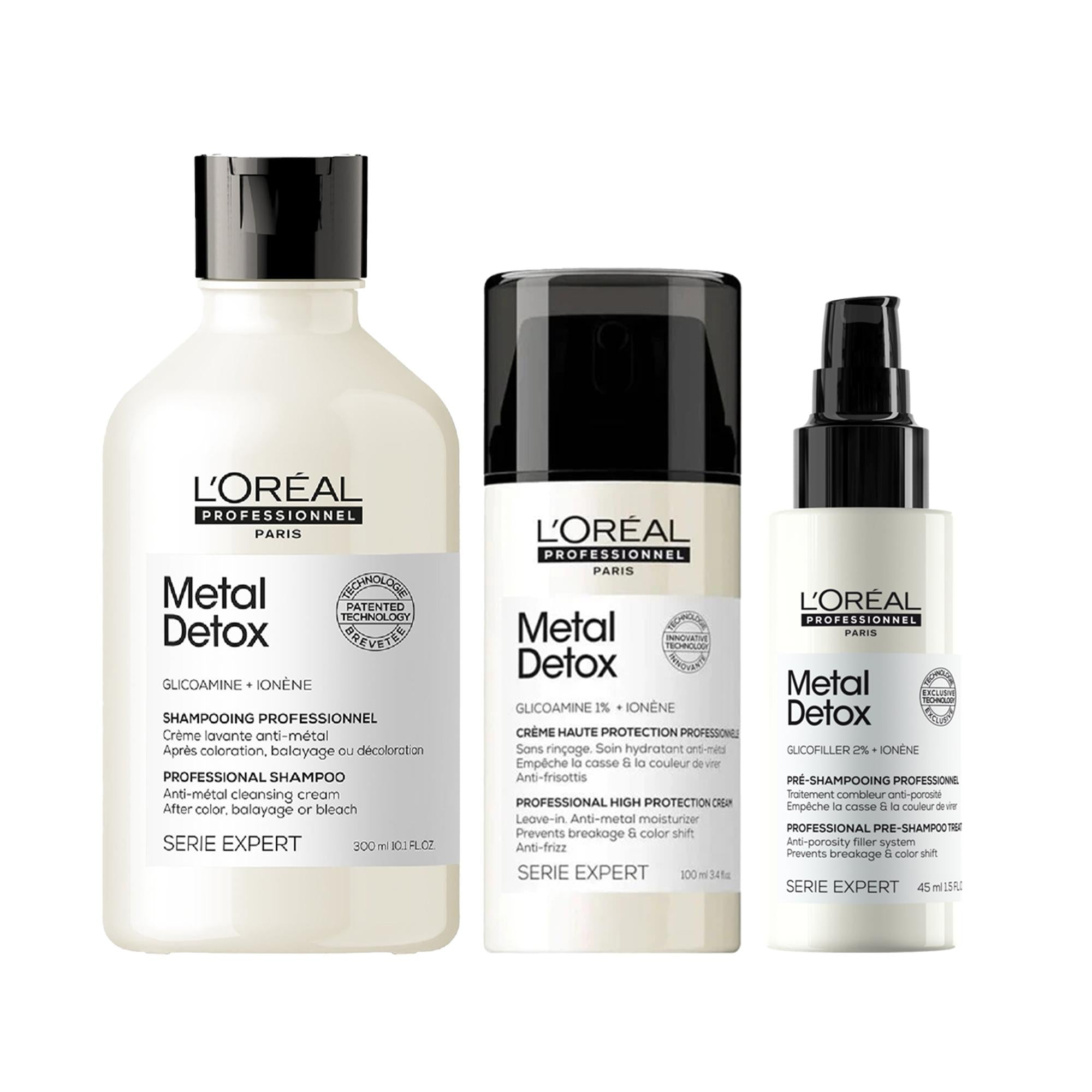 L&#39;Oreal Professionnel Paris Serie Expert Metal Detox Hair Care Set for Damaged &amp; Processed Hair - Anti-Metal Properties, Detoxifies &amp; Restores Hair Health L&#39;Oreal Metal Detox Hair Care Set - Anti-Metal Properties hair care set, anti-metal hair care, damaged hair treatment, L&#39;Oreal Professionnel Paris, Serie Expert Metal Detox, professional hair care, hair detox, metal impurity removal, damaged hair solution, processed hair care, hair health restoration