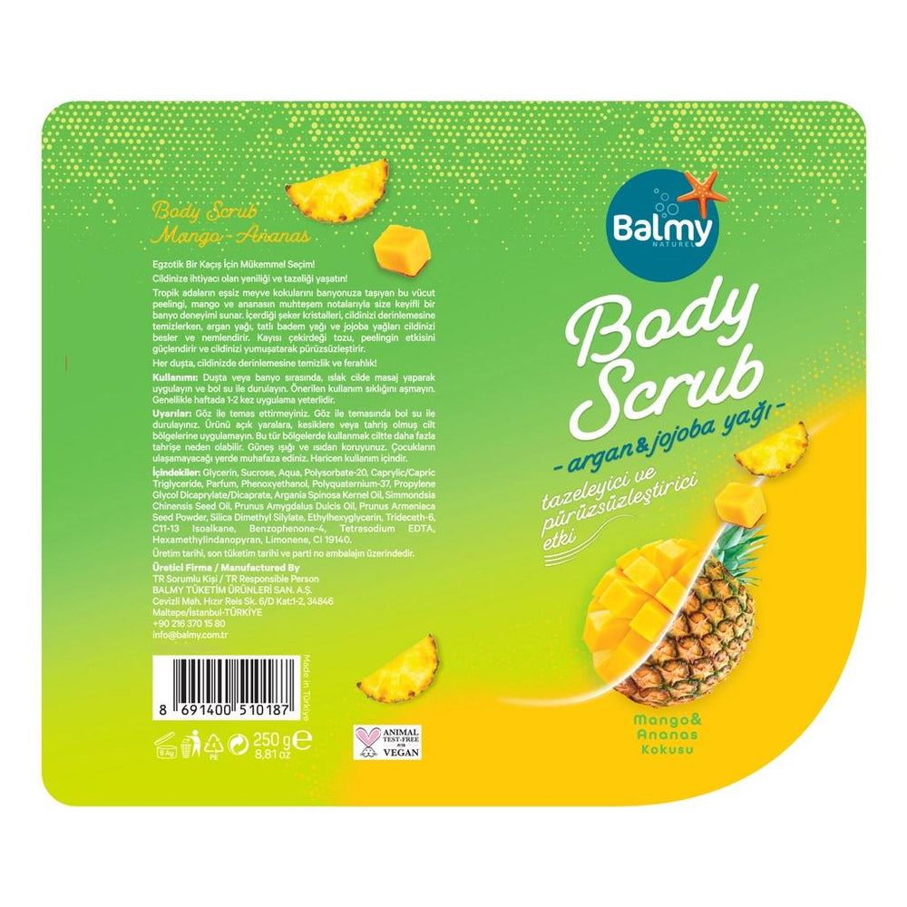 Balmy Mango & Pineapple Body Scrub for Smooth Skin 250g