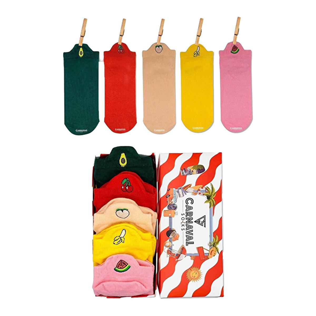 Carnaval Socks: 5-Pack Colorful Fruit Cotton Socks - Fun, Novelty, Patterned - Comfortable Everyday Gift Socks Carnaval Socks - 5-Pack Fruit Socks - Colorful Cotton Comfort colorful socks, fruit socks, cotton socks, fun socks, novelty socks, gift socks, patterned socks, 5 pack socks, comfortable socks, everyday socks, socks, colorful patterned socks, fun novelty socks, gift for him, gift for her, cotton blend socks, breathable socks, durable socks, christmas gift, birthday gift, fashion socks, playful socks