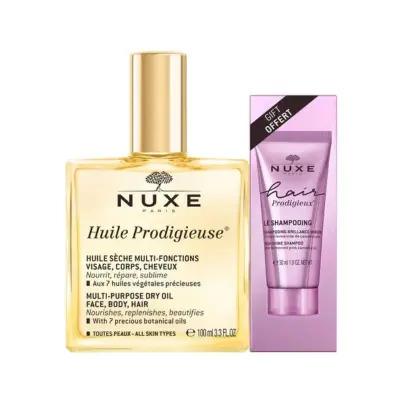 nuxe huile prodigieuse multi-purpose oil 100 ml, nuxe hair prodigieux high shine shampoo 30 ml Nuxe Huile Prodigieuse Multi-Purpose Oil - Nourishing Oil | 100 ml Nuxe Huile Prodigieuse - Multi-Purpose Oil | 100 ml nuxe, multi-purpose-oil, dry-oil, hair-care, skin-care, moisturizer, women, luxury, hydration, ai-generated