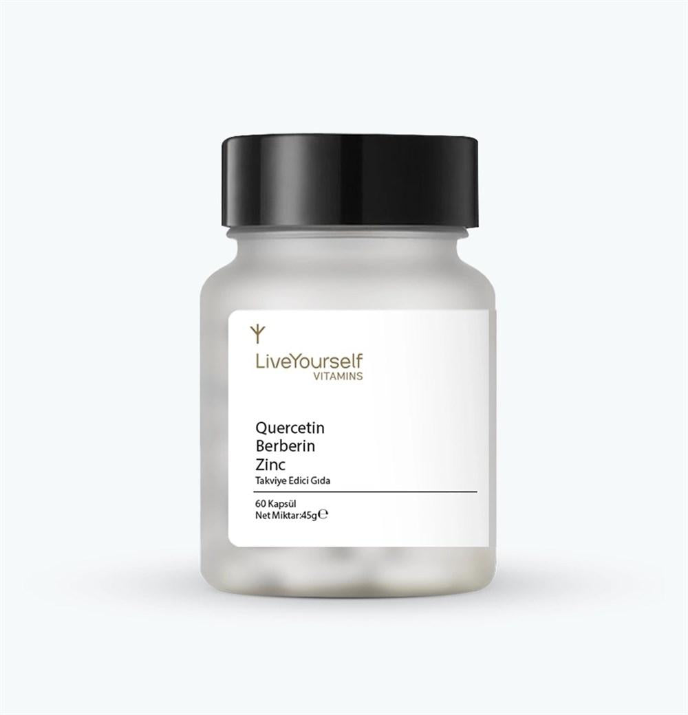 Live Yourself Quercetin Berberine &amp; Zinc Supplement 60 Capsules