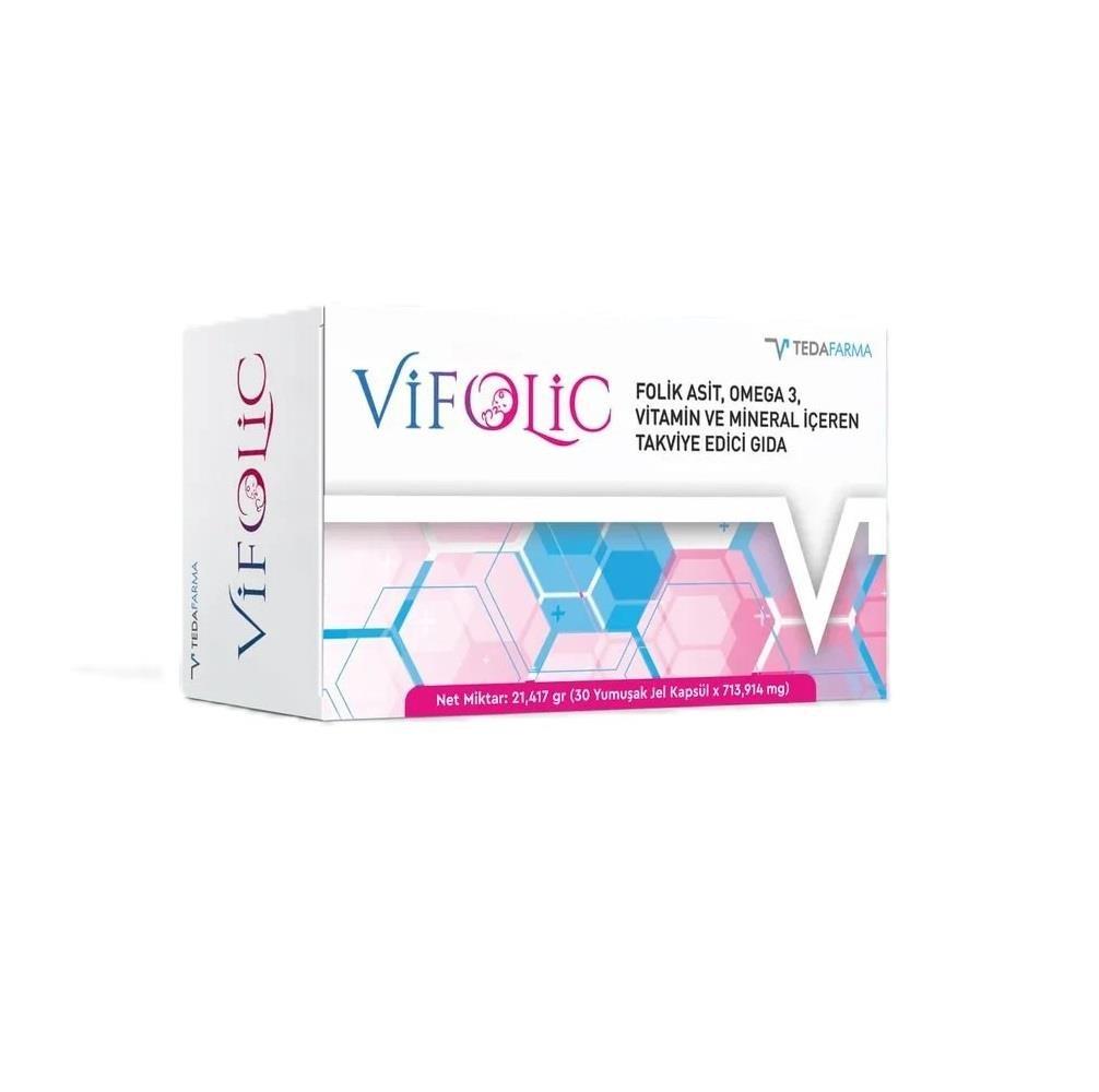 Vifolic Dietary Supplement Soft Capsules - Multivitamin with Omega 3, Vitamins and Minerals for Overall Health Vifolic Multivitamin Soft Capsules - Omega 3 & Essential Vitamins Dietary Supplement, Multivitamin, Omega 3 Supplements, Folic Acid Supplement, Vitamins and Minerals, Health Supplements, Wellness Products, Nutritional Supplements, Soft Capsules