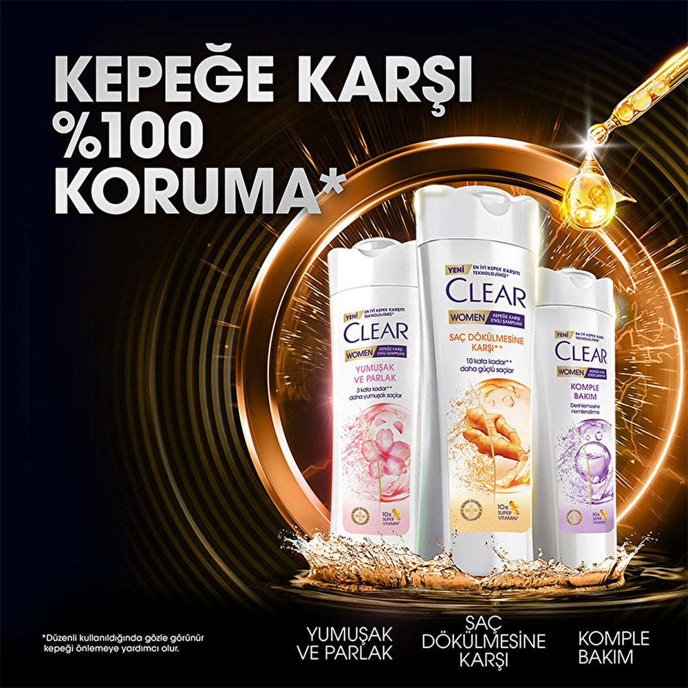 Clear Women Anti-Hair Loss Shampoo with Ginger Extract - Nourishing, Strengthens Hair, Reduces Hair Loss - view 6