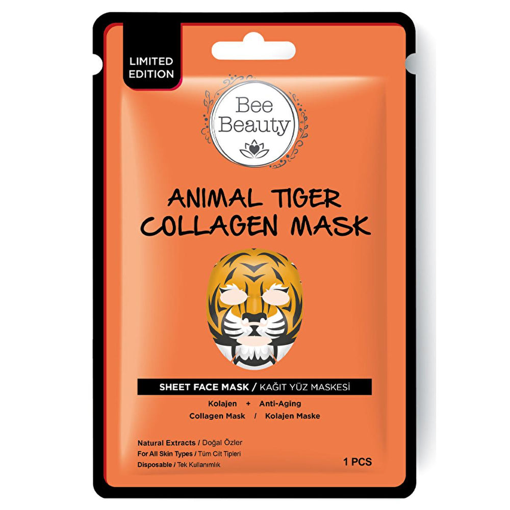 Bee Beauty Tiger Collagen Face Mask - Hydrating Anti-Aging Skincare for All Skin Types - Face Mask